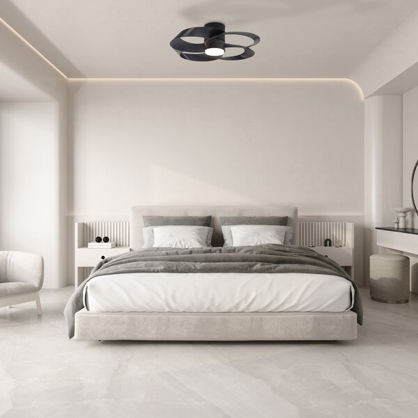 Mantra 8706 Rose, ventilátor se svítidlem a dálk. ovladačem LED 24W 2700-5000K, černá, průměr 65cm