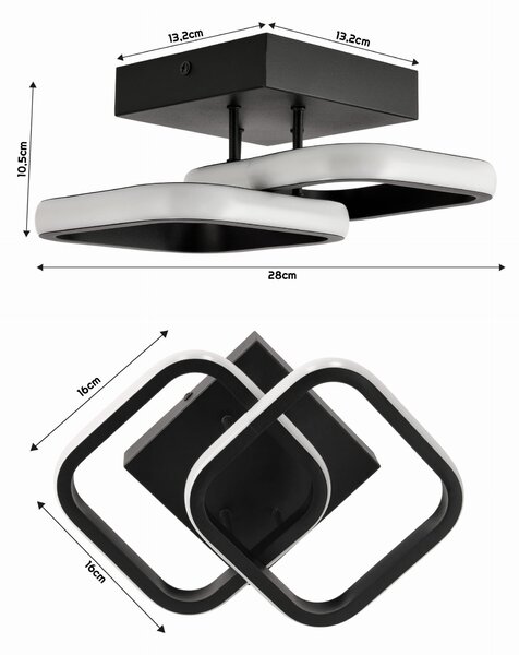 BERGE LED stropní svítidlo UTAH 27W