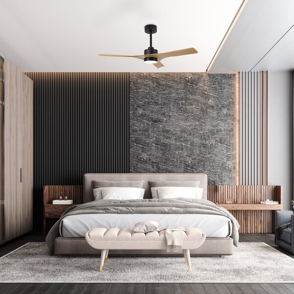 Mantra 8716 Thai, lopatkový ventilátor se svítidlem a dálk. ovladačem LED 30W 2700-5000K, dřevěná, průměr 122cm