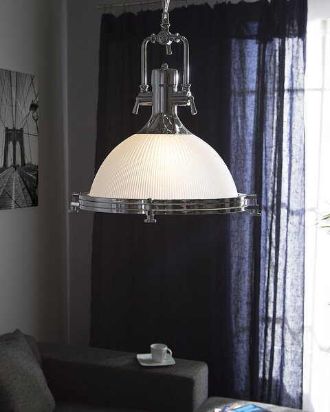 Závěsná lampa EBRON Sklo Bílá