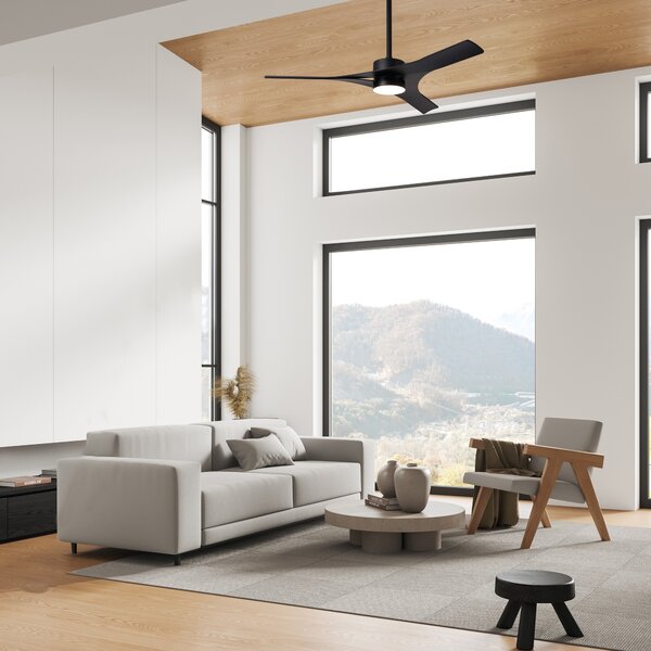 Mantra 8715 Thai, lopatkový ventilátor se svítidlem a dálk. ovladačem LED 30W 2700-5000K, černá, průměr 122cm