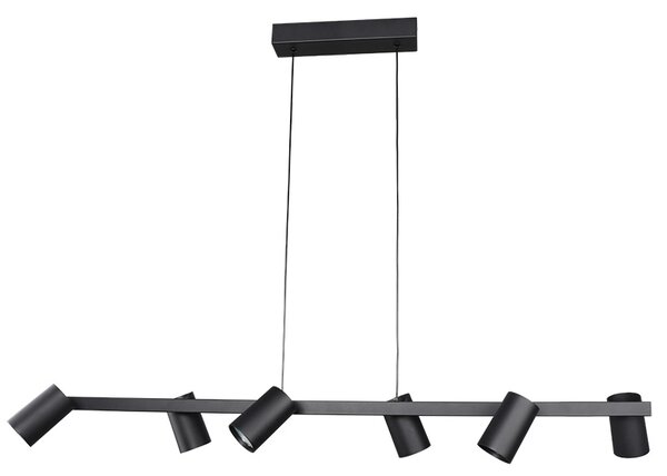 Mantra 8298 Sal, černé závěsné spotové svítidlo 6xGU10, délka 101cm