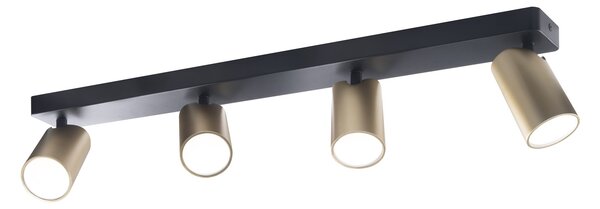 Mantra 8487 Sal, spotové svítidlo 4xGU10, černá/zlatá, délka 65cm