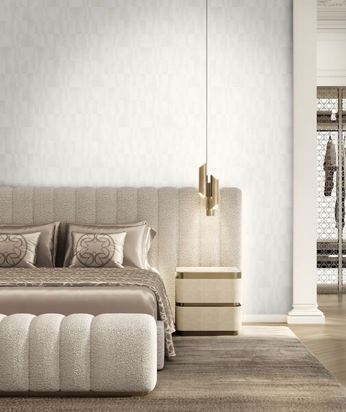 Luxusní šedo-béžová geometrická vliesová tapeta na zeď, Z34943, Elie Saab 2