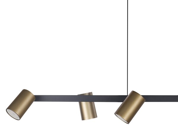 Mantra 8486 Sal, závěsné spotové svítidlo 6xGU10, černá/zlatá, délka 101cm