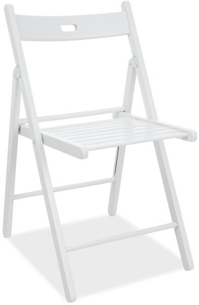 Dřevěná skládací židle SMART II bílá