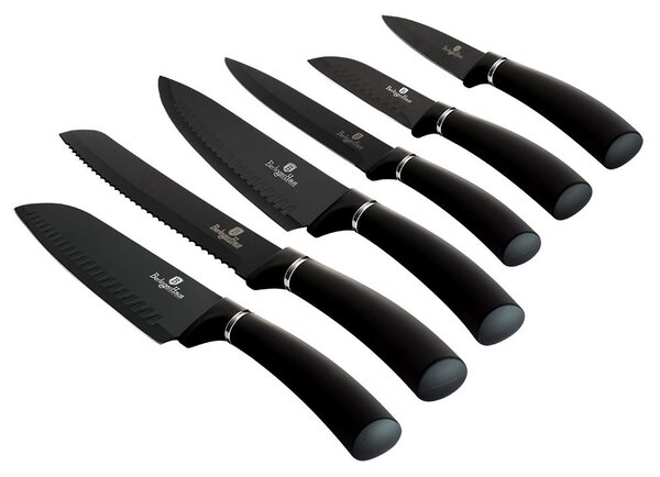 Sada nožů s antibakteriálním povrchem 6 ks Royal Black Collection