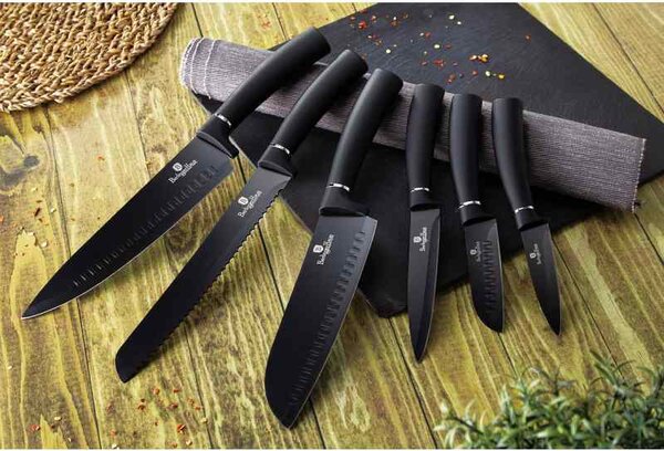 Sada nožů s antibakteriálním povrchem 6 ks Royal Black Collection