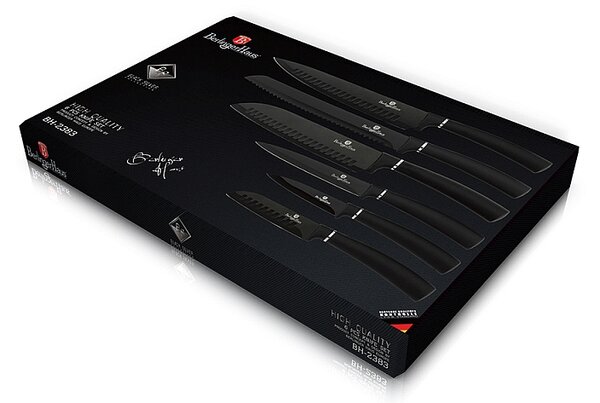Sada nožů s antibakteriálním povrchem 6 ks Royal Black Collection