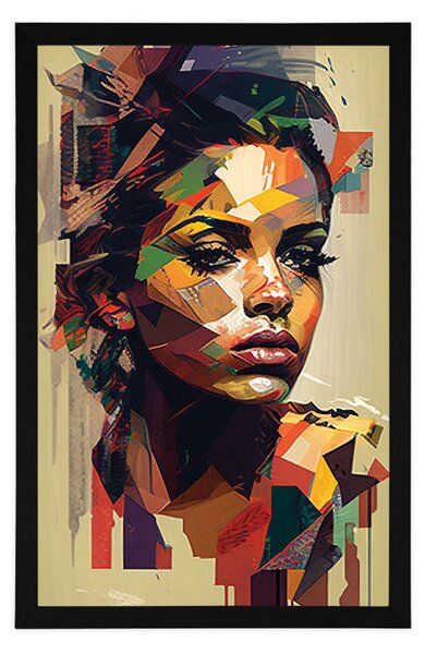 Plakát půvab ženy v patchwork designu