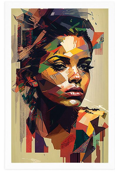 Plakát půvab ženy v patchwork designu
