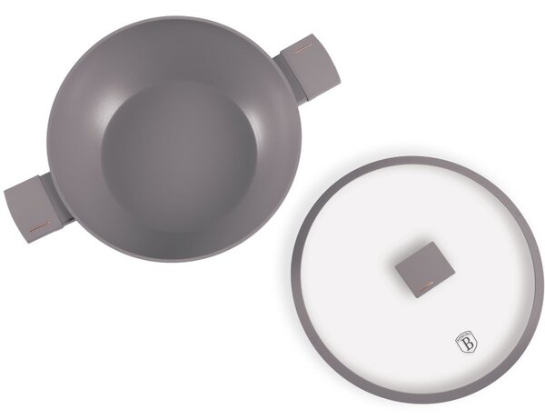 Pánev WOK s titanovým povrchem a poklicí 30 cm Taupe Collection