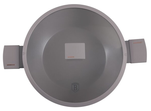 Pánev WOK s titanovým povrchem a poklicí 30 cm Taupe Collection