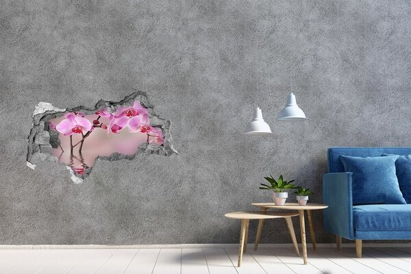 Samolepící díra na stěnu Růžová orchidej nd-b-79883275