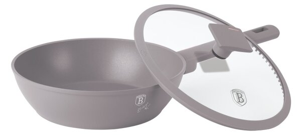 Pánev hluboká s titanovým povrchem a poklicí 24 cm Taupe Collection