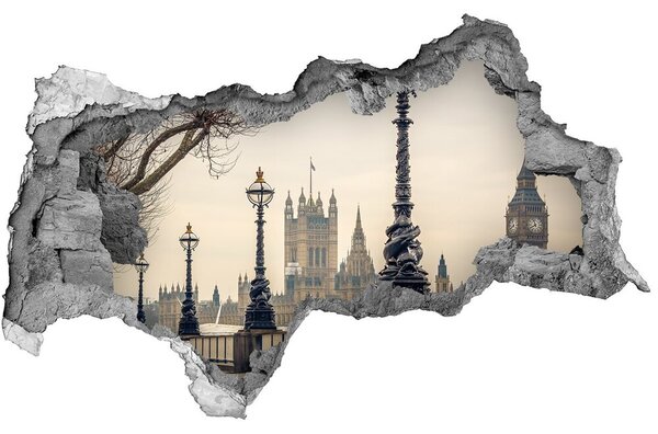 Fototapeta díra na zeď 3D Londýn podzim nd-b-81420238
