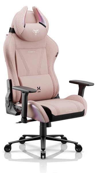 Růžová látková herní židle X-Horn 2.0 Rainbow Pink, Normal