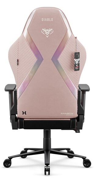 Růžová látková herní židle X-Horn 2.0 Rainbow Pink, Normal