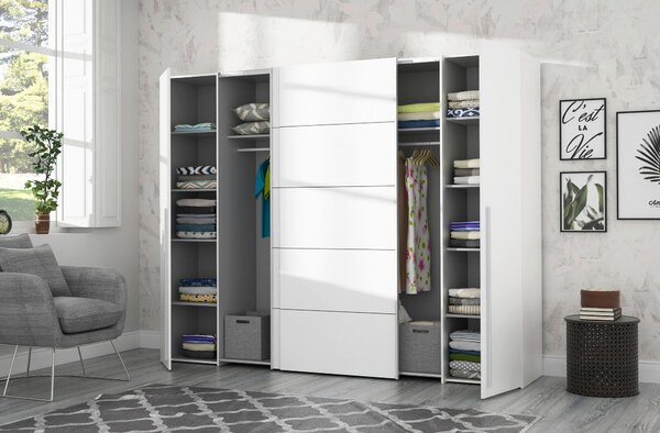 ŠATNÍ SKŘÍŇ, bílá, 270/210/61 cm MID.YOU - Šatní skříně, Online Only