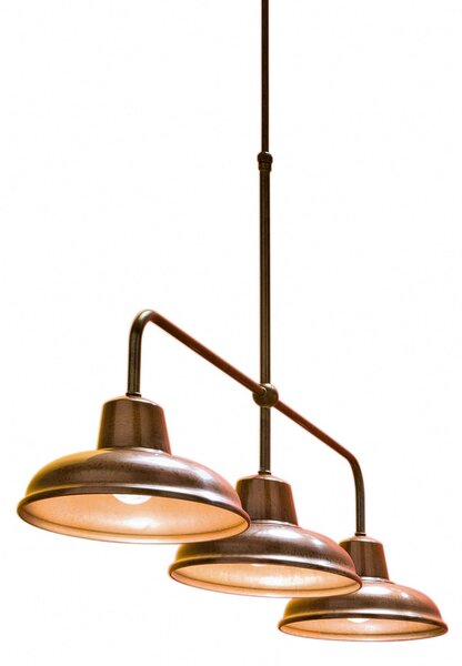 Il Fanale 211.11.OR Contrada, závěsný lustr z mosazi a mědi, 3x15W E27, délka 108cm
