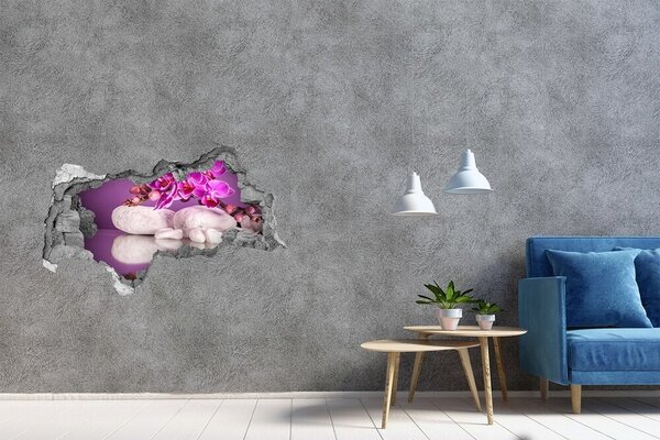 Samolepící díra nálepka Růžová orchidej nd-b-82457632