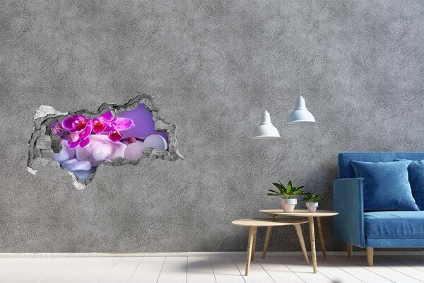 Samolepící díra na stěnu Orchidej a srdce nd-b-82482729