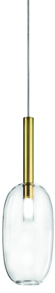 Il Fanale 277.05.ONT Alchimia, závěsné svítidlo z mosazi a čirého skla, 1x5W G9, prům. 12cm