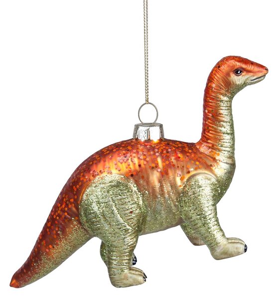 HANG ON Ozdoba dinosaur - zelená/oranžová