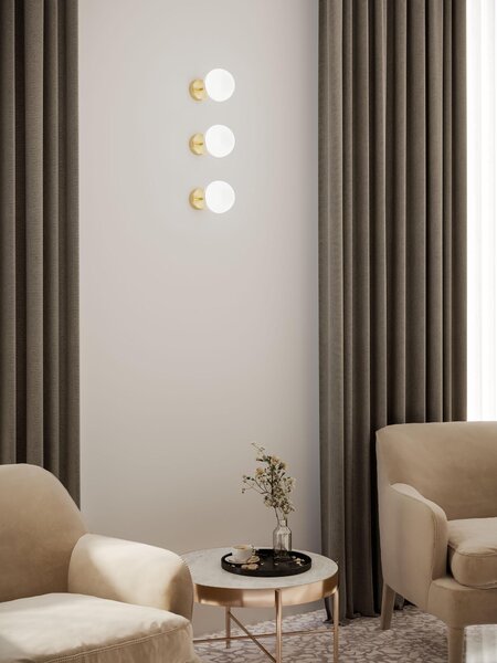 Il Fanale 275.03.ONT Molecola, nástěnné mosazné svítidlo, 1x5W LED G9, prům. 12cm