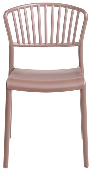 Sada 4 zahradních židlí GELA Hnědá