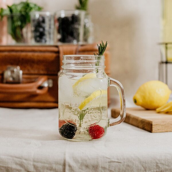 REFRESH Sklenice Mason s víčkem 450 ml