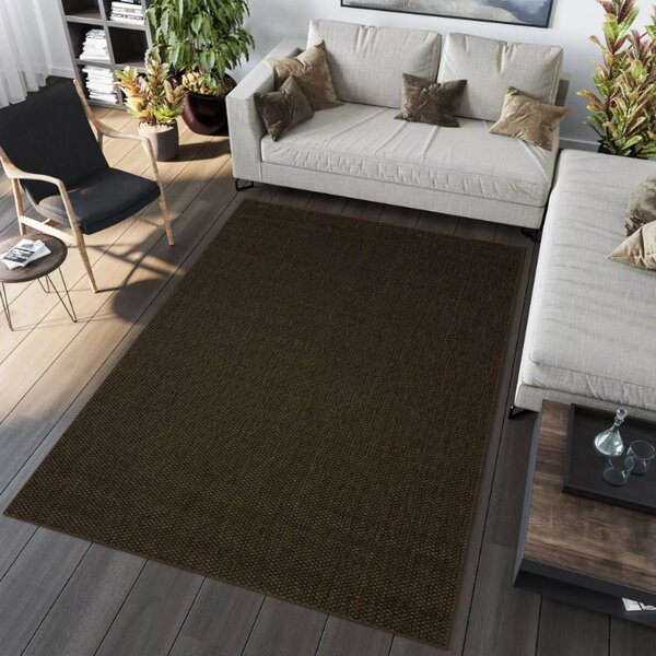 Makro Abra Kusový koberec venkovní Sisal CORDA 1001 1 303 Jednobarevný hnědý Rozměr: 80x150 cm