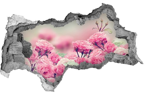 Samolepící díra na stěnu Květiny divoké růže nd-b-84071229