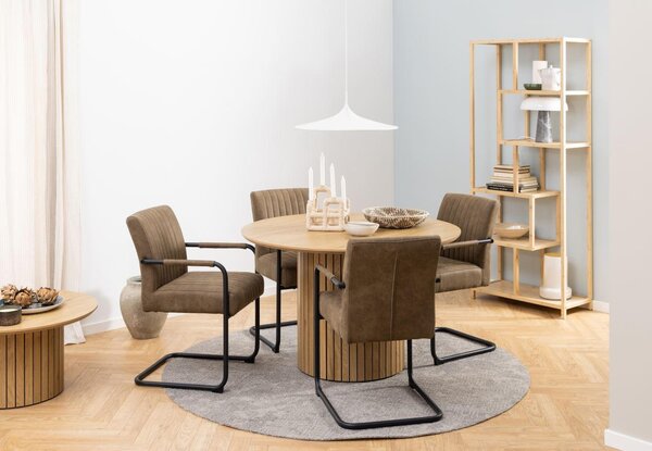 JÍDELNÍ STŮL, přírodní barvy, 120/120/75 cm P & B - Jídelní stoly, Online Only