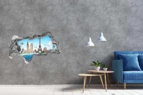 Fototapeta díra na zeď 3D Světové památky nd-b-84567193