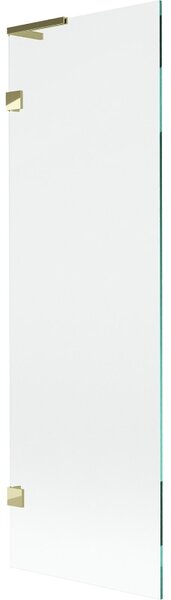 Mexen, Mexen Lunar L 1-křídlová vanová zástěna 60 x 150 cm, transparentní, zlatá - 897L-060-000-50-00
