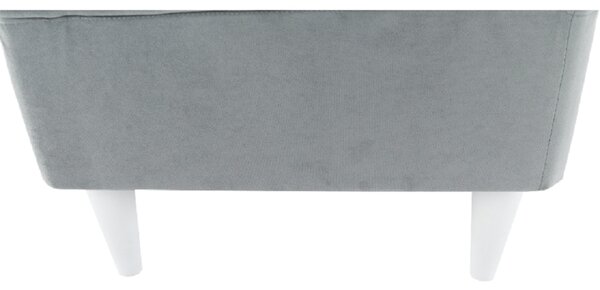 KONDELA Taburet, světle šedá / bílá, RUFINO 3 NEW
