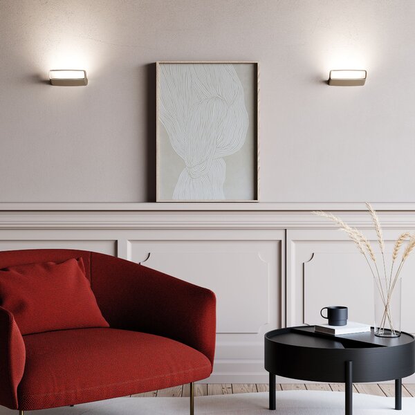 Lodes 17550 4527 Aile, champagne nástěnné svítidlo pro nepřímé světlo, 2x8W LED 2700K stmívatelné, délka 19,2cm