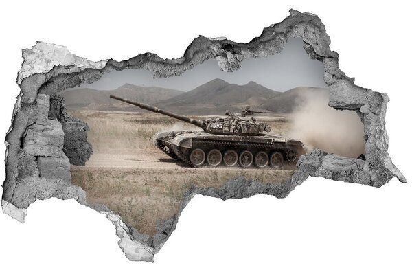 Fototapeta díra na zeď Tank na poušti nd-b-85502732