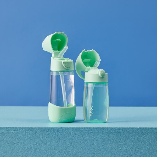 Láhev na pití s brčkem Junior, 380ml, b.box, spearmint