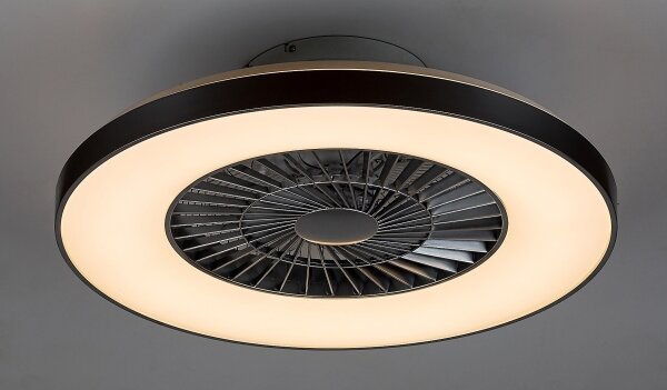 Rabalux - LED Stmívatelné stropní svítidlo s ventilátorem LED/40W/230V + DO