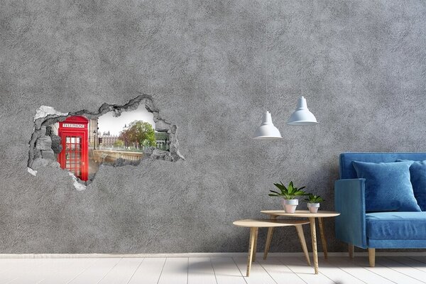 Fototapeta díra na zeď 3D Telefonní budka nd-b-85857493