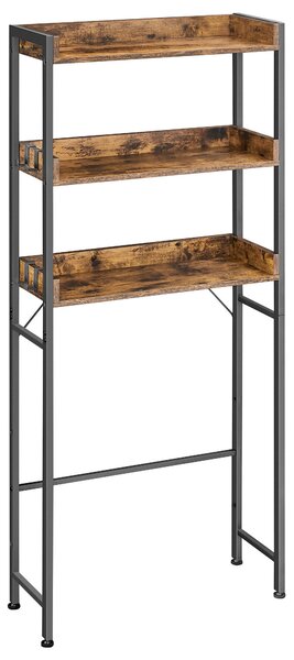 SKŘÍŇKA NAD PRAČKU, hnědá, černá, 63/165/25 cm MID.YOU - Online Only koupelnové skříňky, Online Only