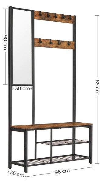ŠATNA, 98/36/185 cm MID.YOU - Šatní skříně, Online Only