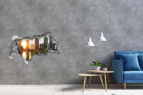 Fototapeta díra na zeď 3D Dubaj západ slunce nd-b-86065088