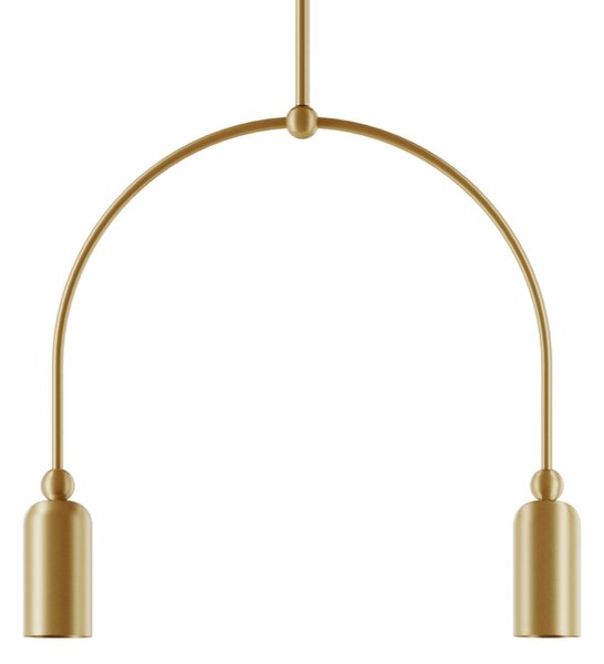 Il Fanale 288.03.ON Madame, závěsné svítidlo z přírodní mosazi, 2x5W LED GU10, šířka 49cm