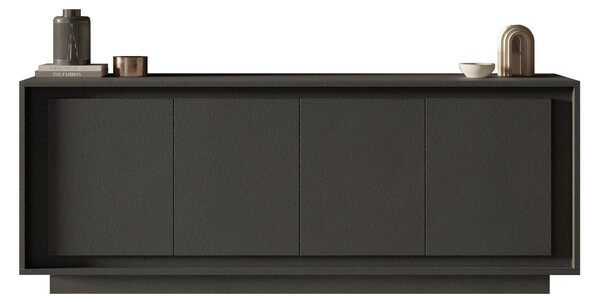 ŠIROKÁ KOMODA, antracitová, 207/80/50 cm MID.YOU - Online Only komody, Online Only