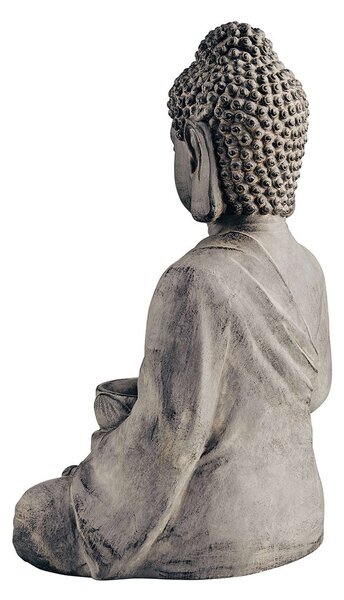 BUDDHA Socha sedícího Buddhy s táckem na svíčku