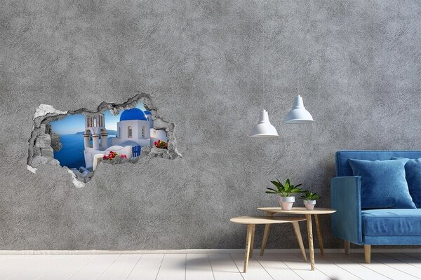 Fototapeta díra na zeď 3D Santorini Řecko nd-b-87829826