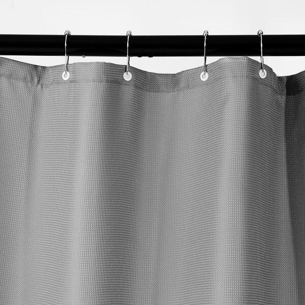 WET WET WET Sprchový závěs waflový vzor - šedá